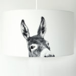 Motivlampe Esel weiss