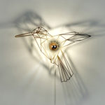 goldener Vogel Schattenlampe