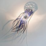 blaue Qualle Schattenwandlampe-0