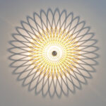 Schattenwandleuchte Spirale Gold